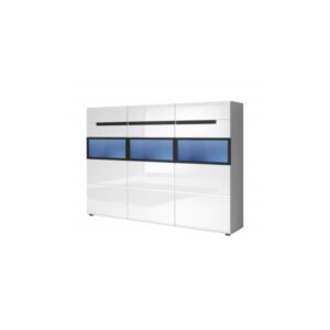 Vysoká komoda Marien 2 bílý lesk