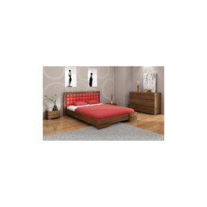 Dřevěná ložnice Erland 1 s čalouněnou manželskou postelí