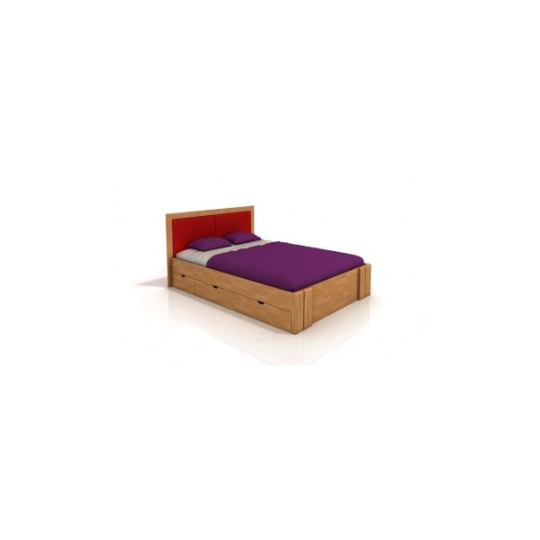 Buková manželská postel Toril 6 s úložným prostorem