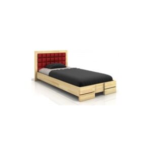Elegantní dřevěná postel Erland 8 s čalouněným čelem