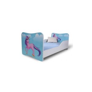 Dětská postel s růžovým koníkem