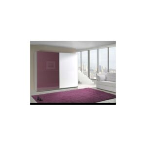 Moderní šatní skříň Darvin 9 v kombinaci bílá a fialová