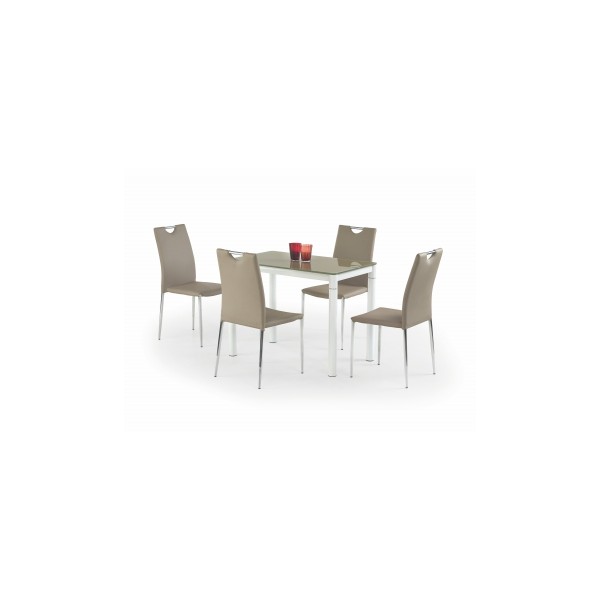 Skleněný stůl Oresto 3 - béžovo-bílá