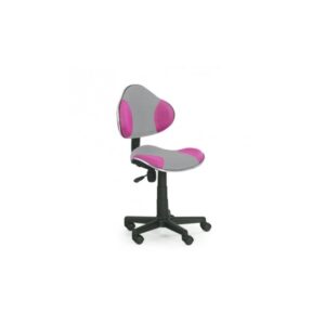 Dětská otočná židle Leli 8 - šedá / růžová
