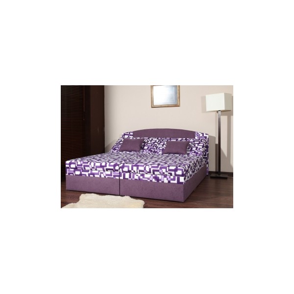 Výprodej - Čalouněná manželská postel Diana - fialová