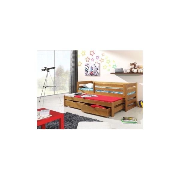 Dětská postel s přistýlkou z masivu Sinoma