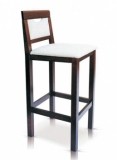 Výprodej - Dřevěná barová židle Kurtis - MA00/bílá