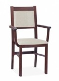 Výprodej - Dřevěná jídelní židle s područkami Mahana - rustikal/iberis 126