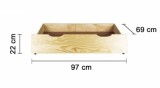 Výprodej - Úložný prostor pod postel 1 o výšce 22 cm