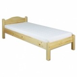 Výprodej - Jednolůžková postel Erlinda z masivu borovice - 90 x 200 cm