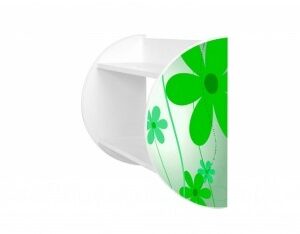 Výprodej - Závěsná police Květiny - zelené