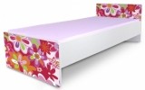Výprodej - Jednolůžková postel pro děti s květinami Orion