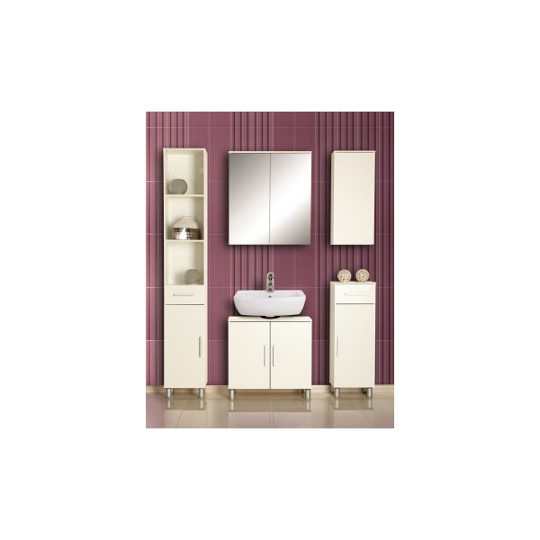 Bílá koupelnová sestava s umyvadlem Renilie Bílá koupelnová sestava s umyvadlem Renilie