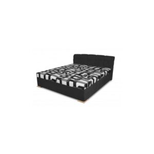Výprodej - Čalouněná manželská postel Violetta - 180x210 cm, čalounění gusto 1/black